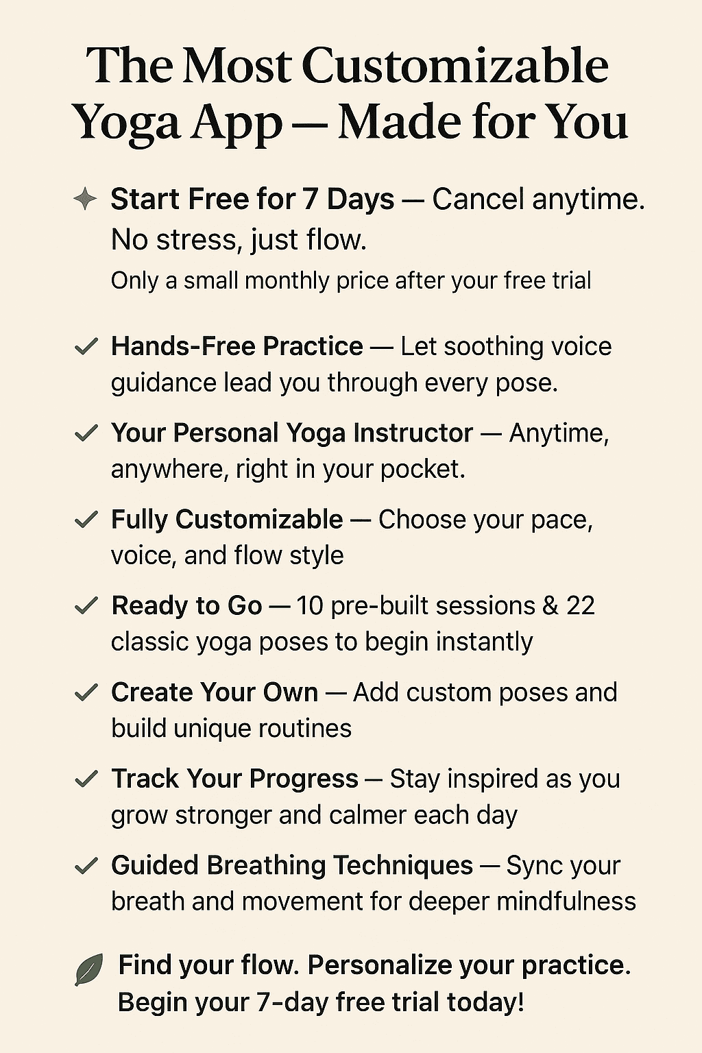 Mantra Breath -sovelluksen käyttöliittymä