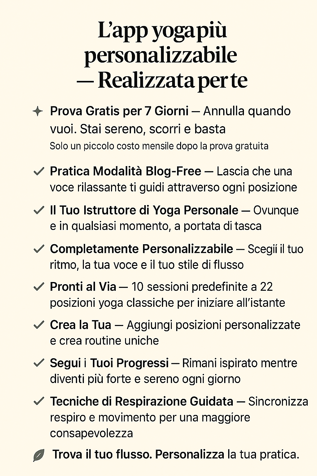 Interfaccia dell'app Mantra Breath